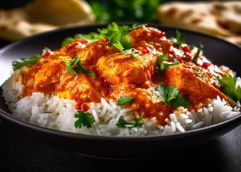 Butter Chicken with plain Rice