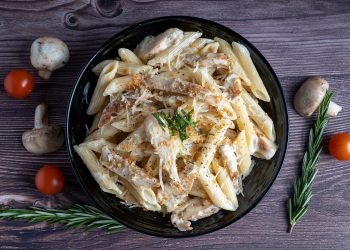 Creama grilled chicken pasta